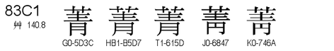 U+83C1